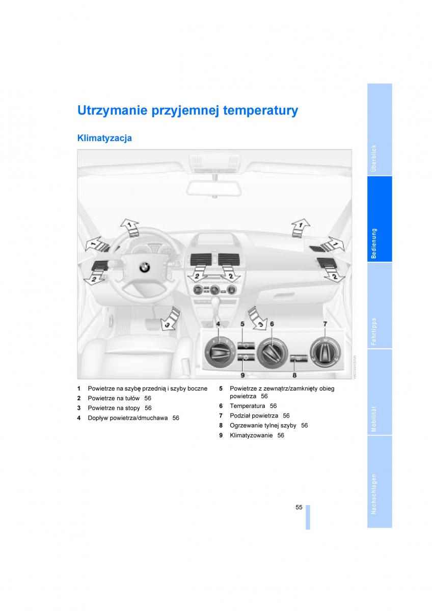 BMW X3 E83 instrukcja obslugi / page 57