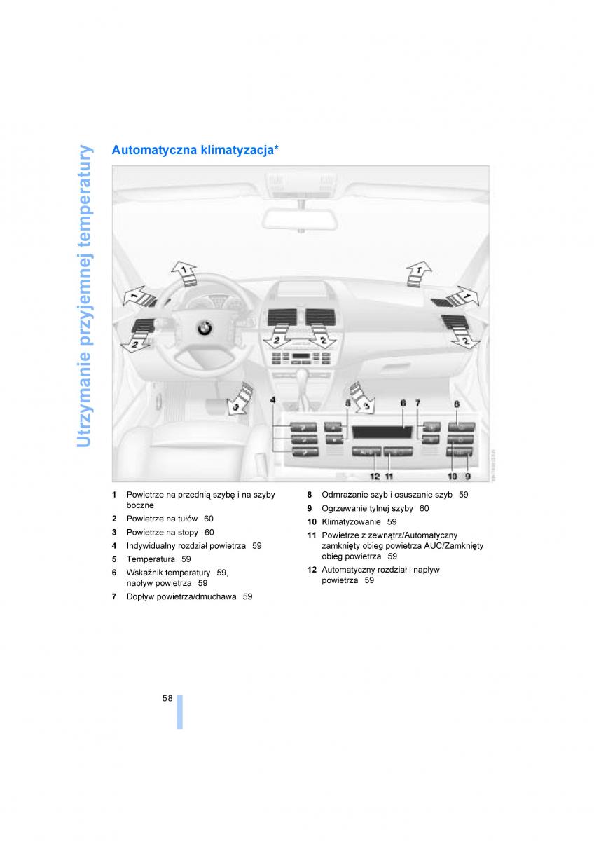 BMW X3 E83 instrukcja obslugi / page 60