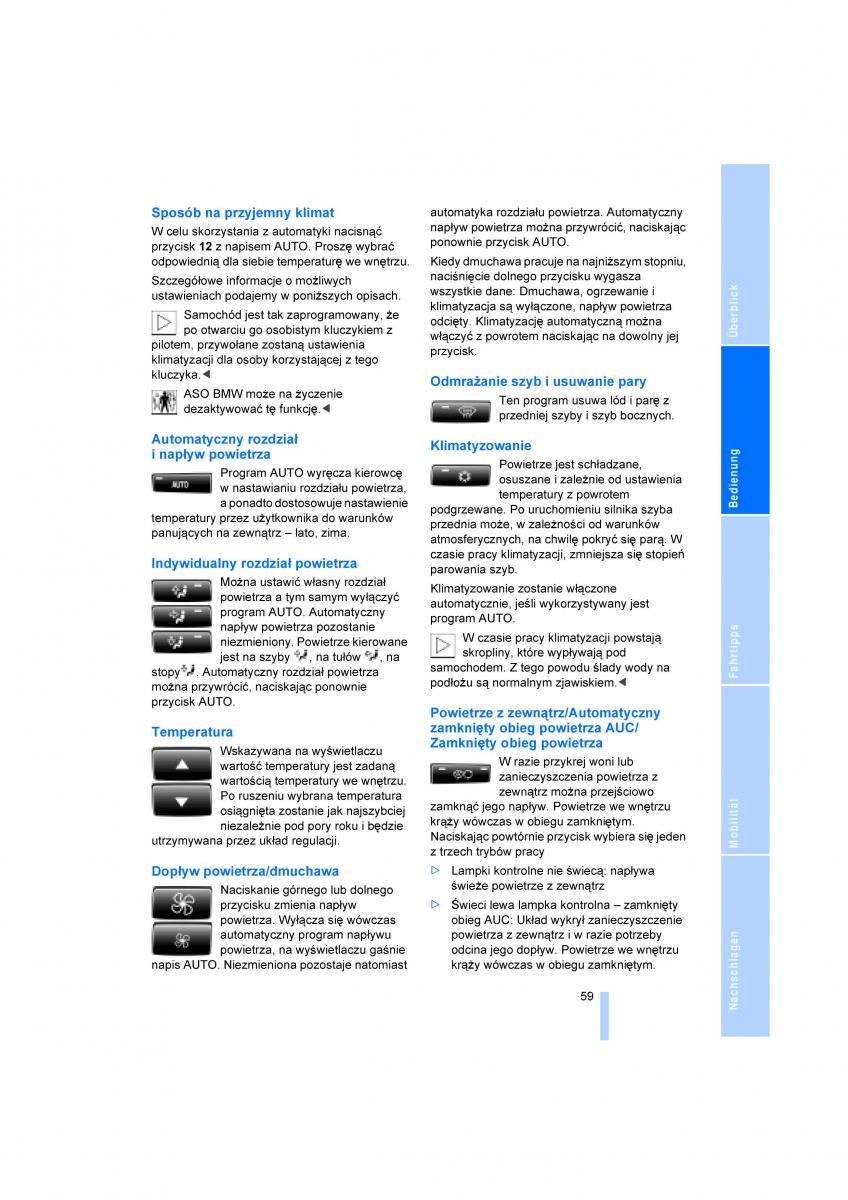 BMW X3 E83 instrukcja obslugi / page 61