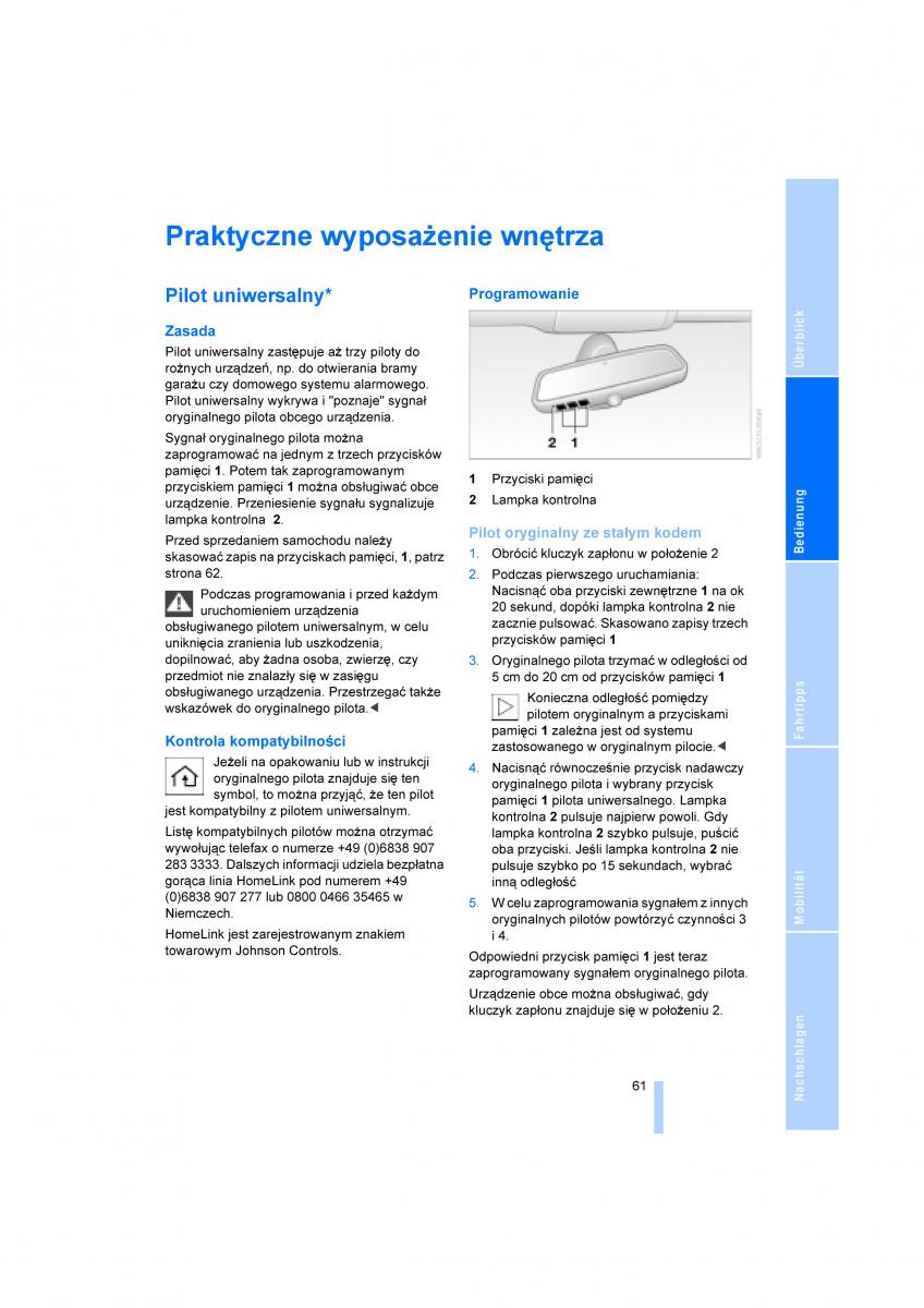 BMW X3 E83 instrukcja obslugi / page 63