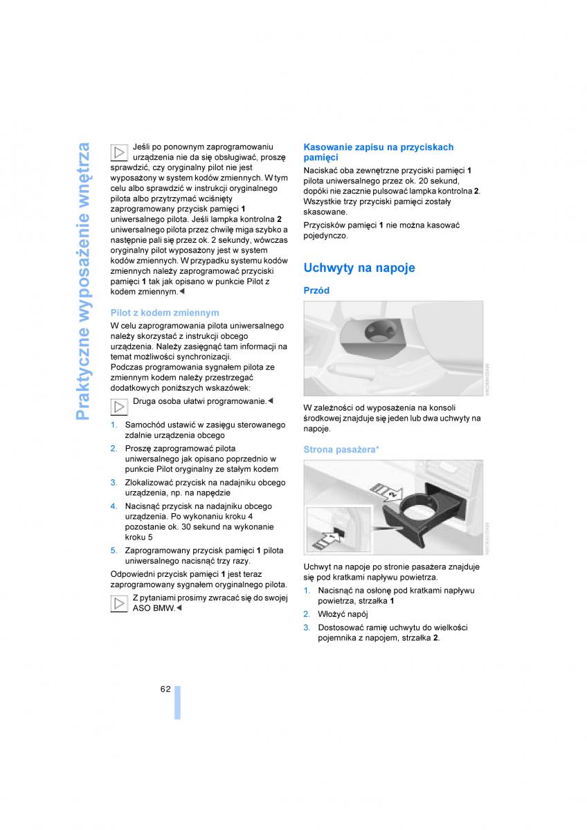 BMW X3 E83 instrukcja obslugi / page 64