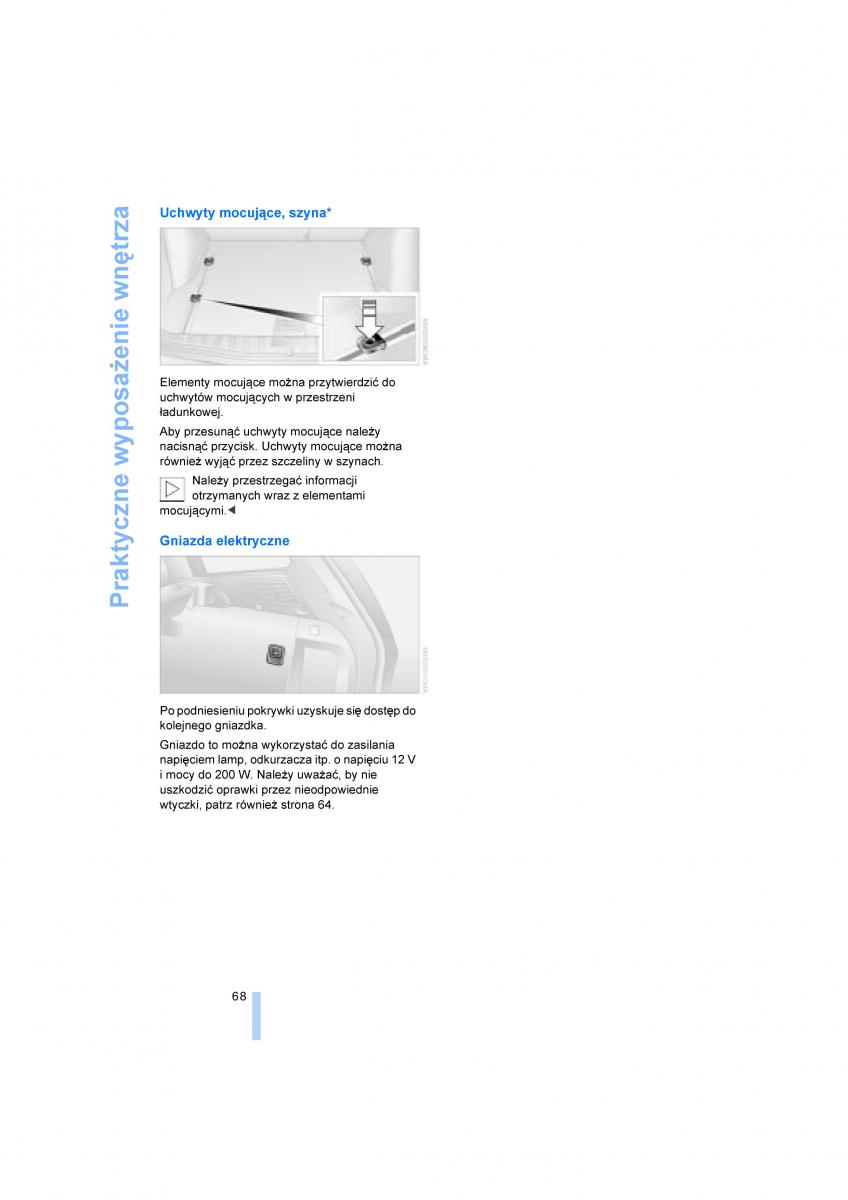 BMW X3 E83 instrukcja obslugi / page 70