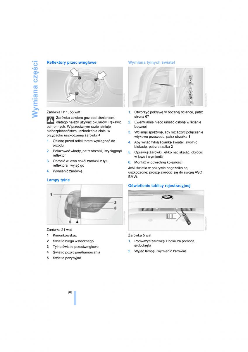 BMW X3 E83 instrukcja obslugi / page 98