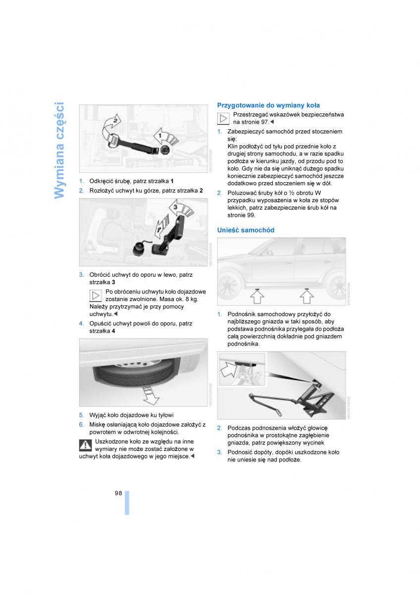 BMW X3 E83 instrukcja obslugi / page 100