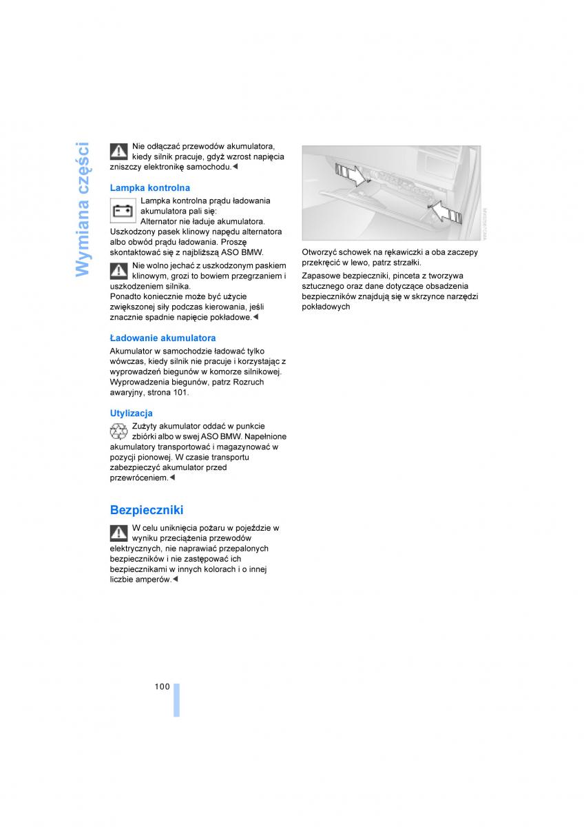 BMW X3 E83 instrukcja obslugi / page 102