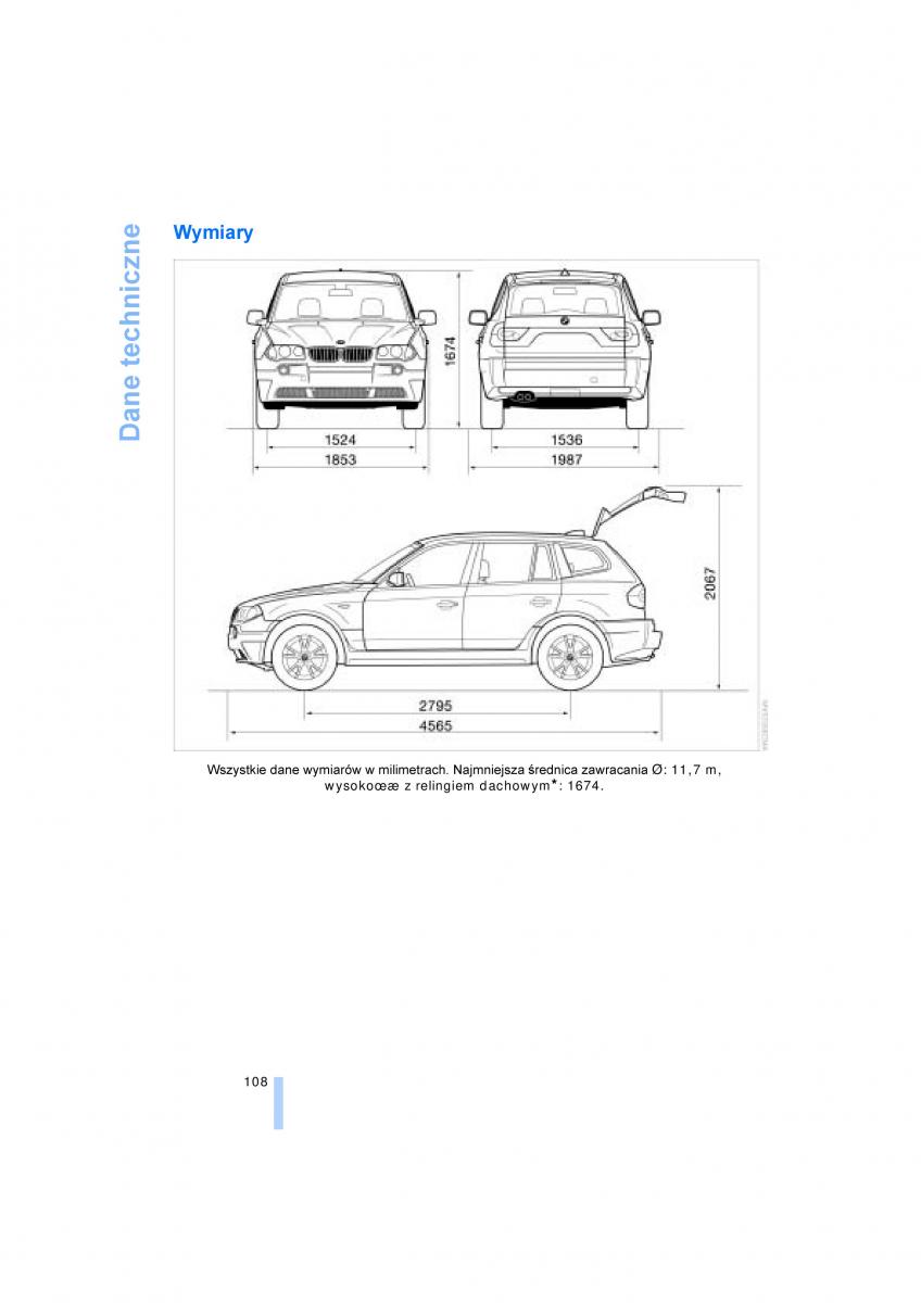 BMW X3 E83 instrukcja obslugi / page 110