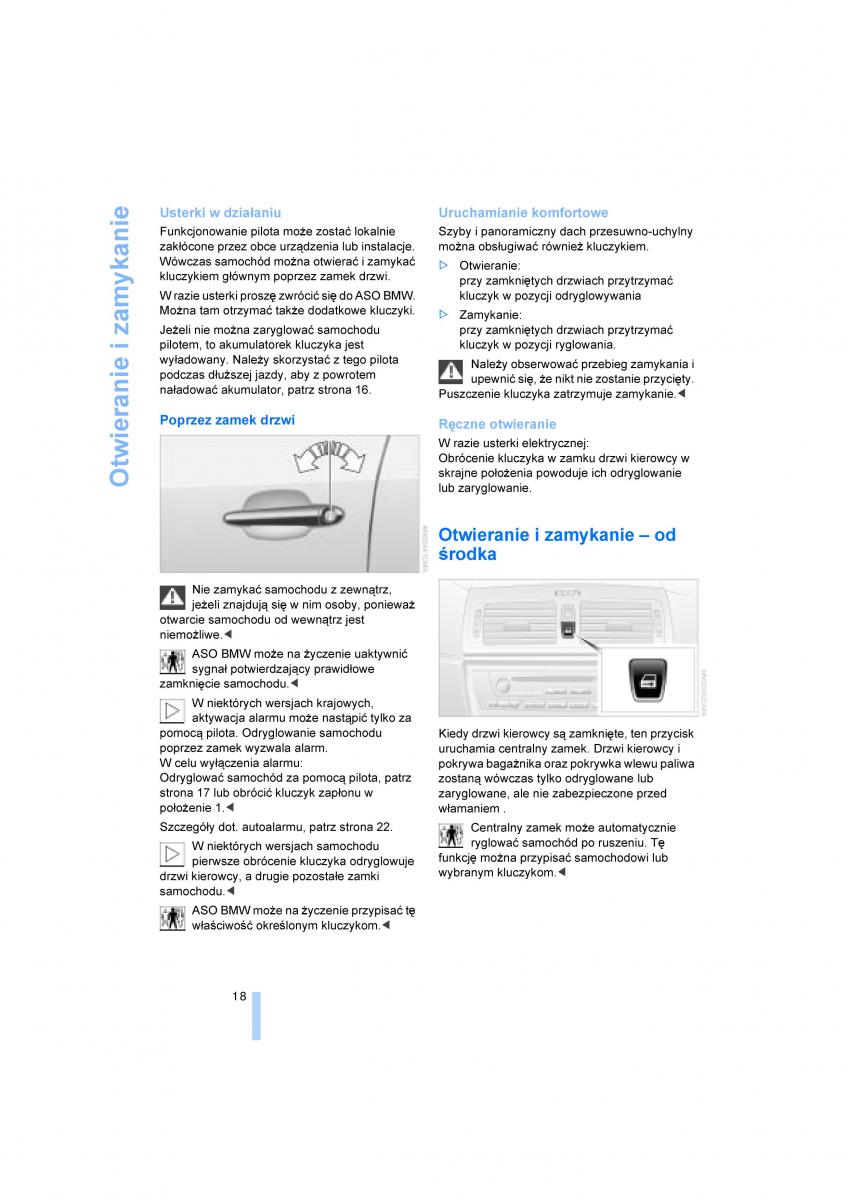 BMW X3 E83 instrukcja obslugi / page 20