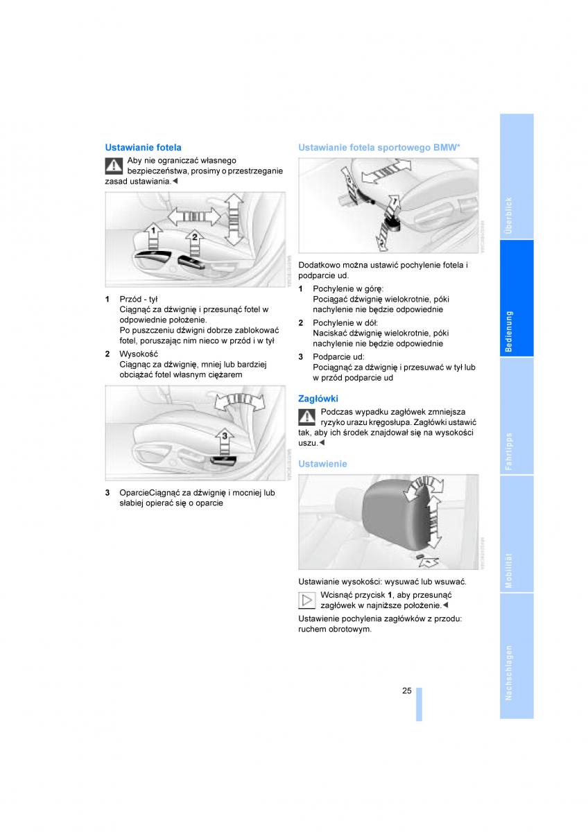 BMW X3 E83 instrukcja obslugi / page 27