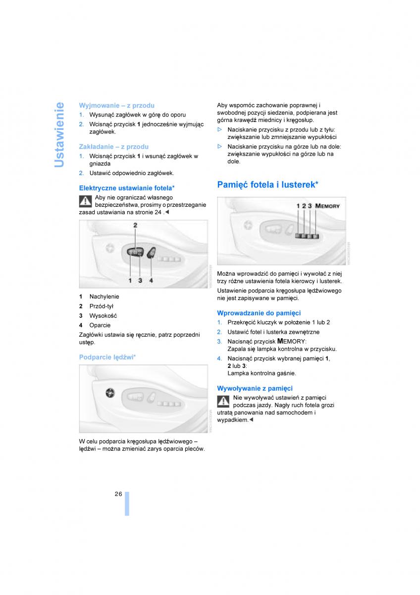 BMW X3 E83 instrukcja obslugi / page 28