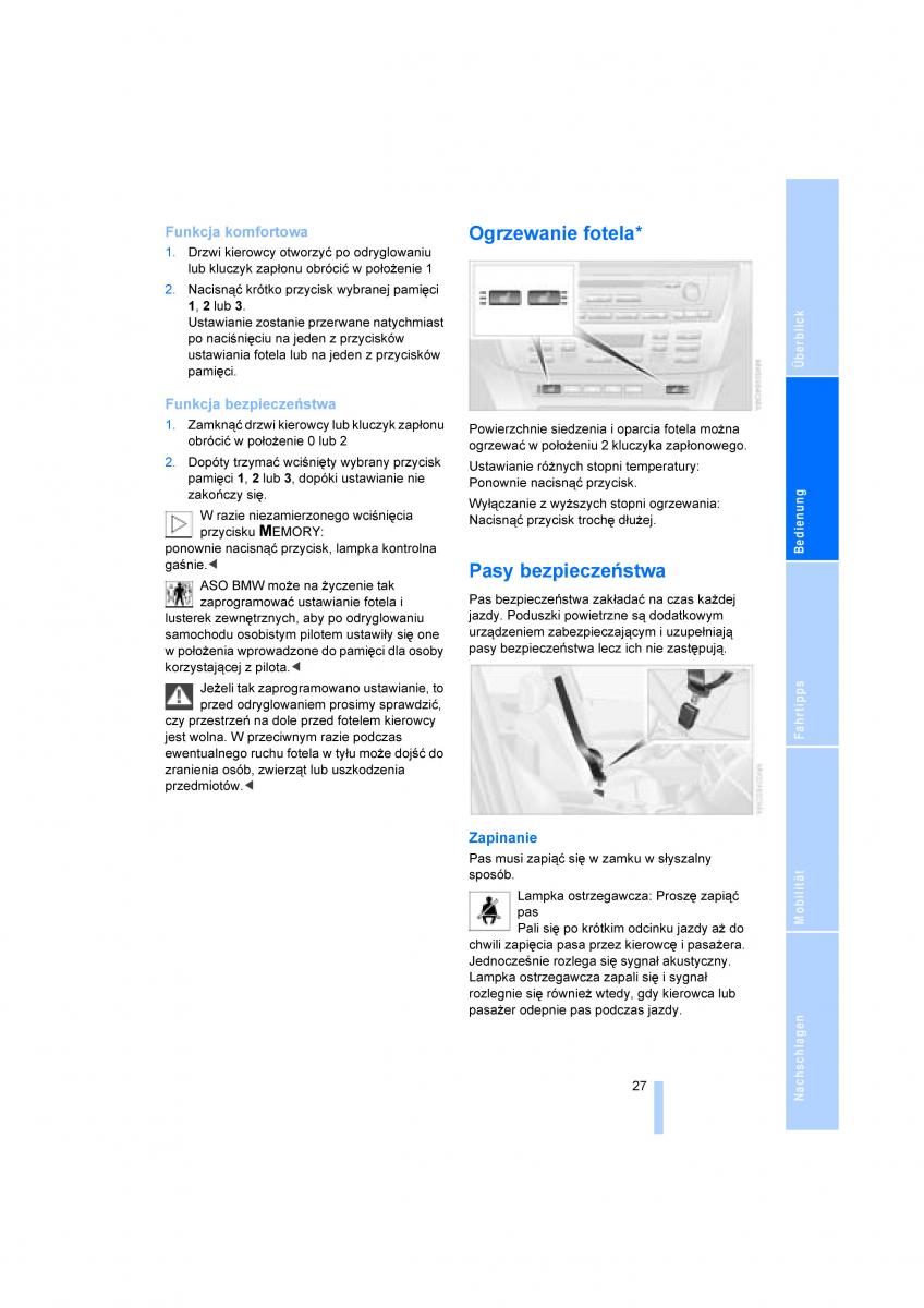 BMW X3 E83 instrukcja obslugi / page 29