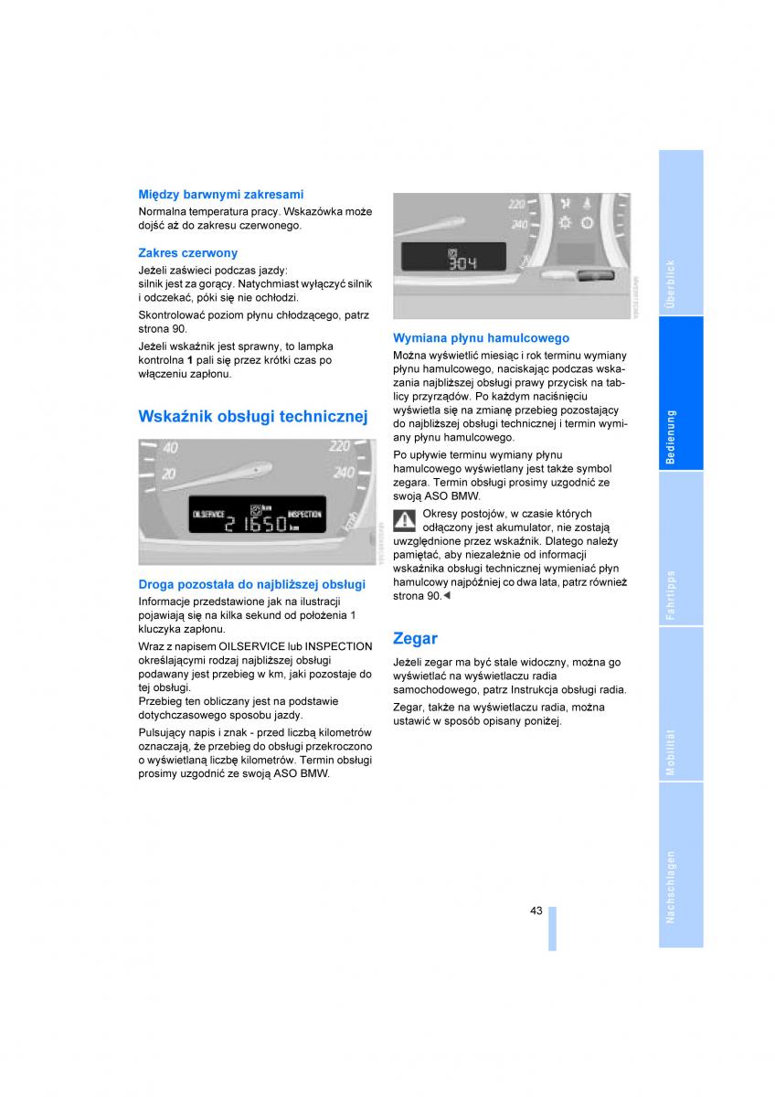 BMW X3 E83 instrukcja obslugi / page 45