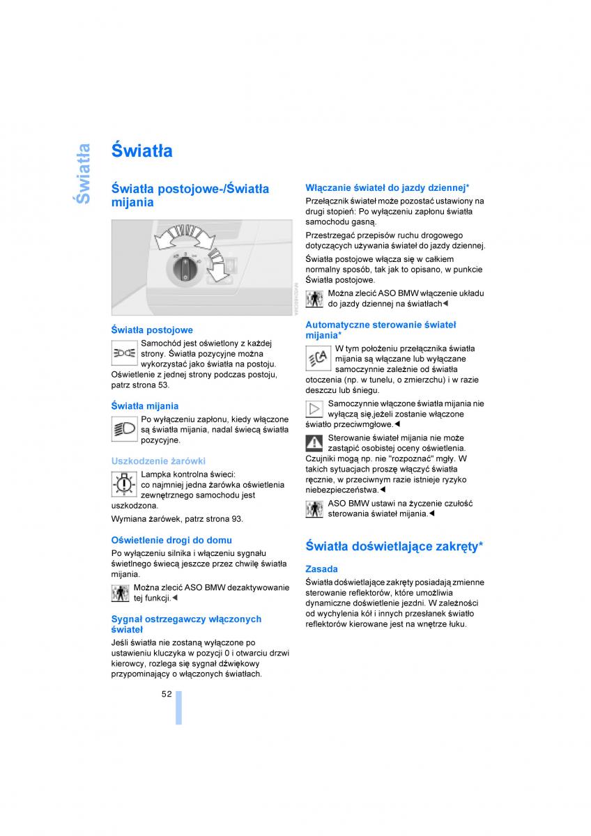 BMW X3 E83 instrukcja obslugi / page 54