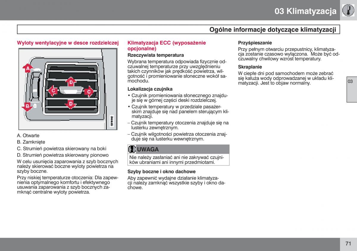 Volvo V50 instrukcja obslugi / page 72