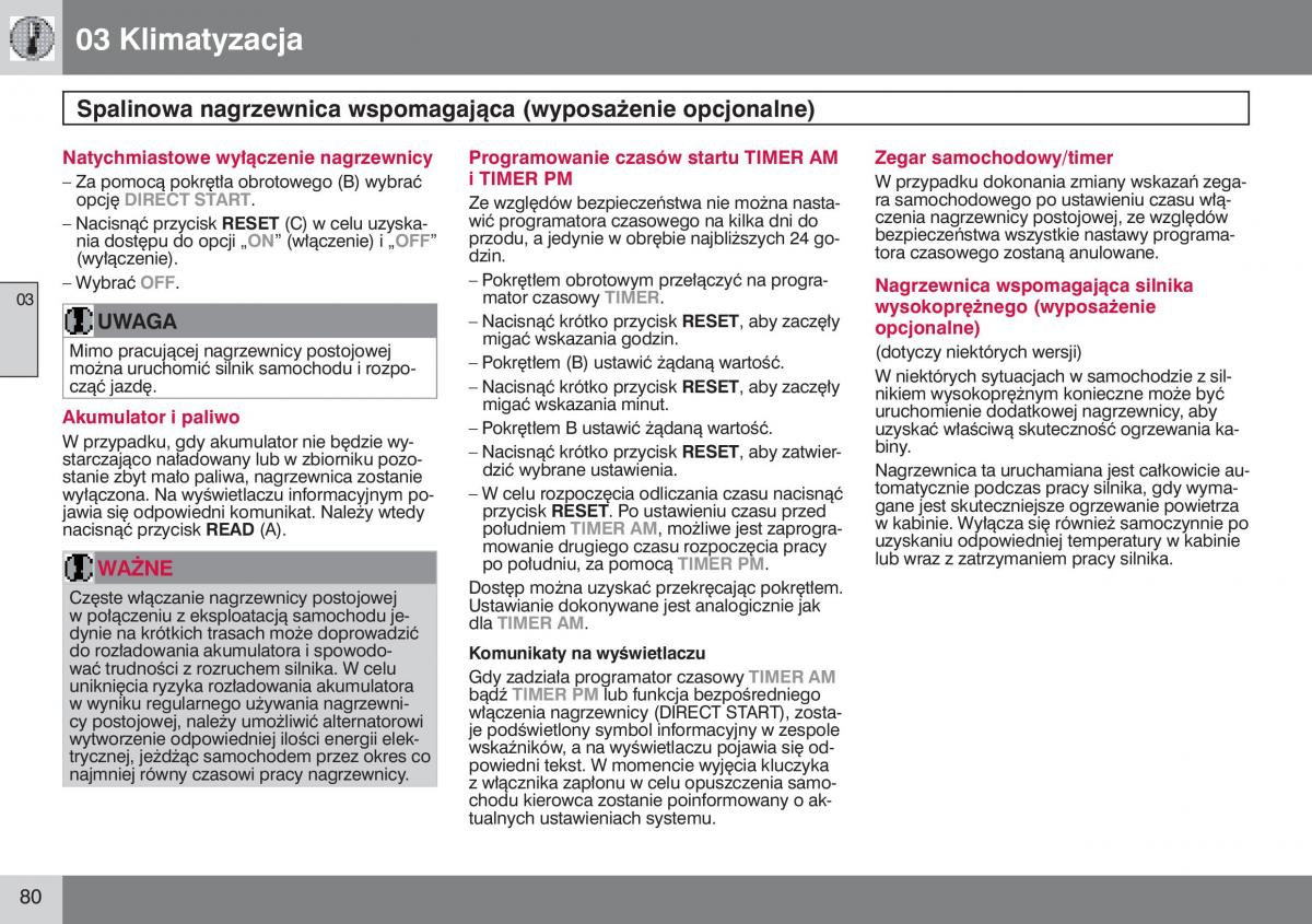 Volvo V50 instrukcja obslugi / page 81