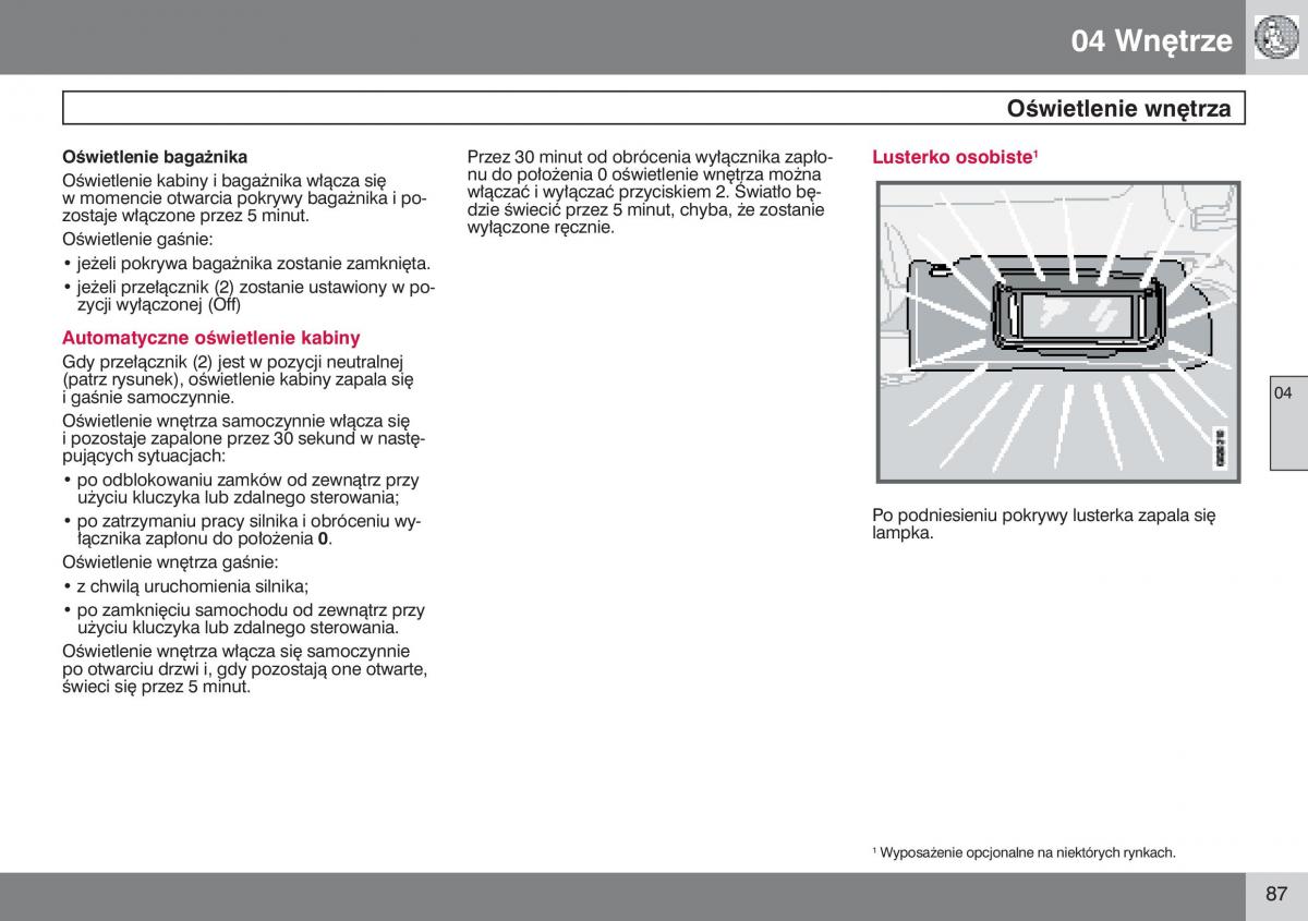 Volvo V50 instrukcja obslugi / page 88