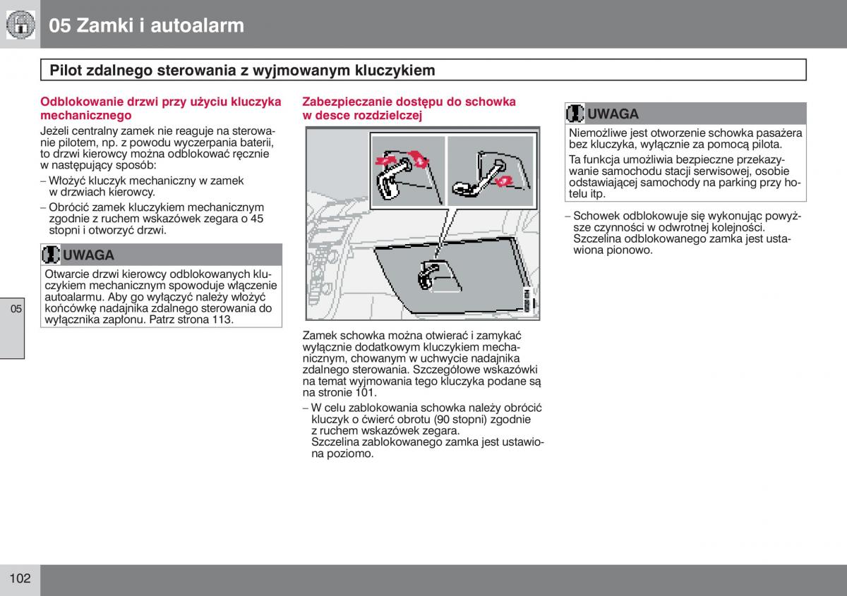 Volvo V50 instrukcja obslugi / page 103