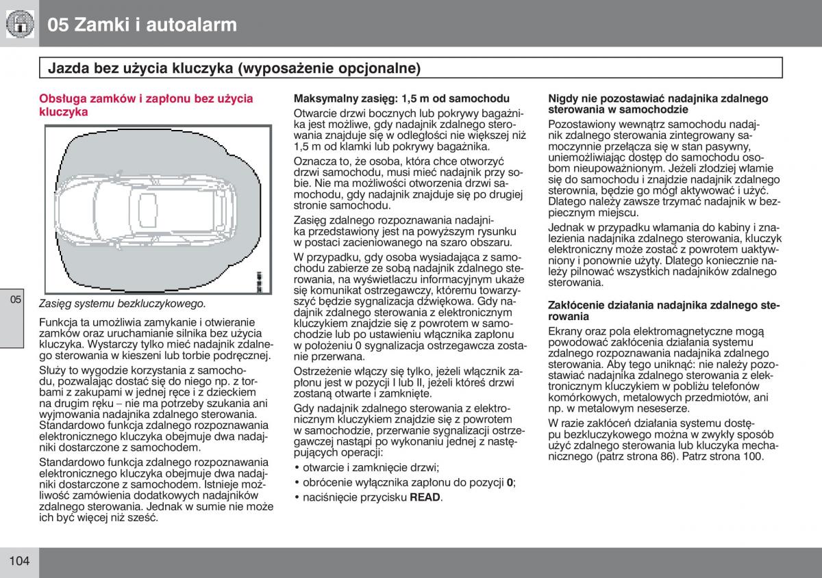 Volvo V50 instrukcja obslugi / page 105