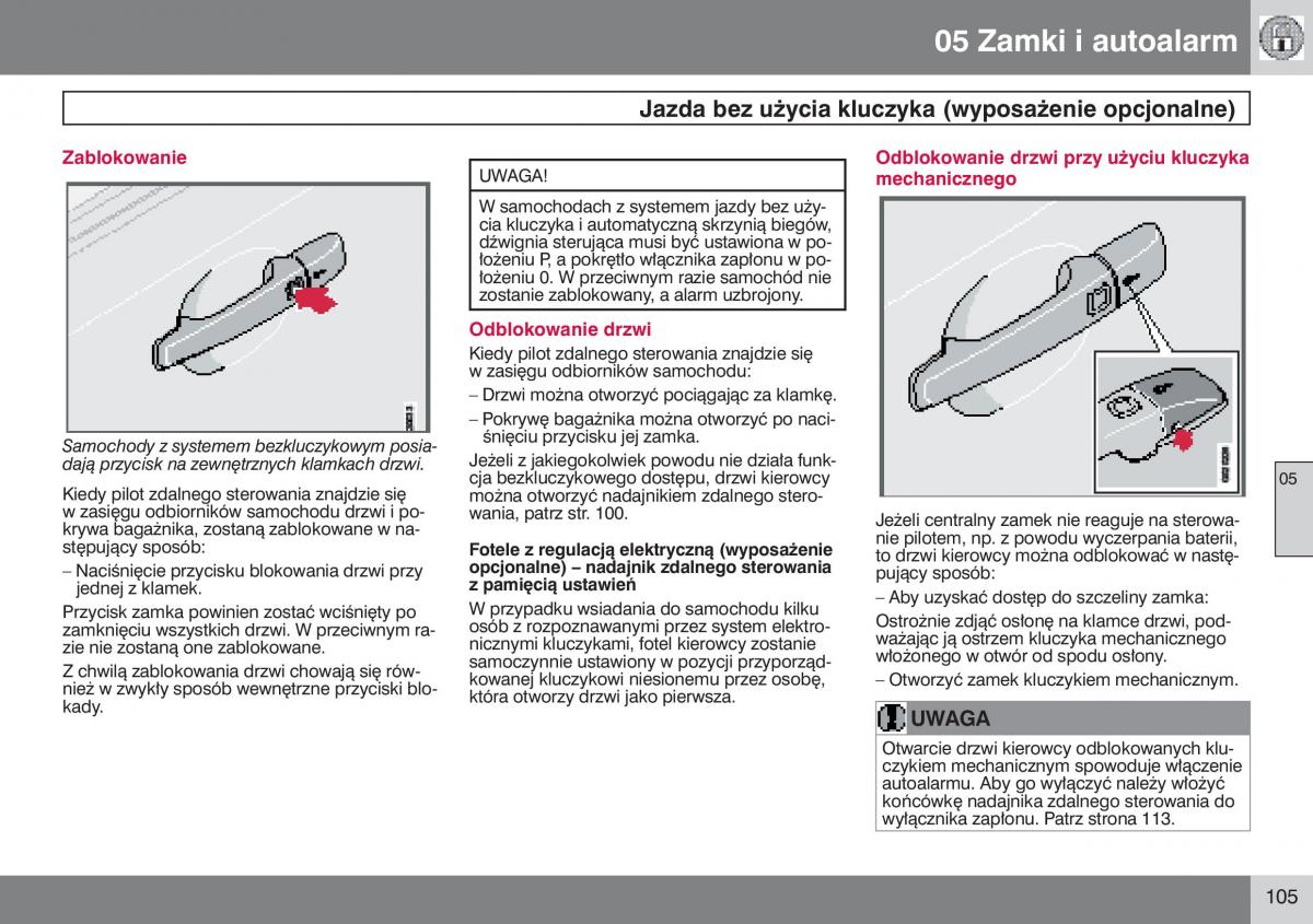 Volvo V50 instrukcja obslugi / page 106