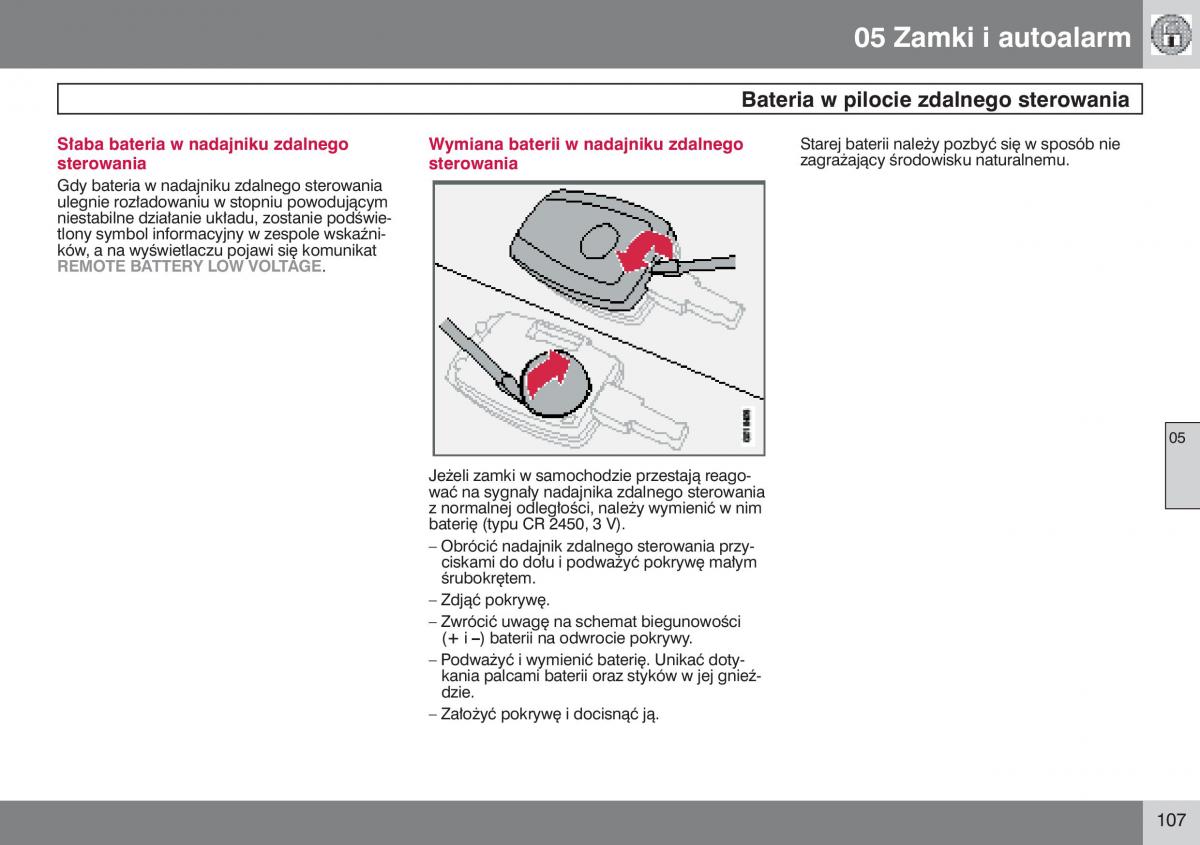 Volvo V50 instrukcja obslugi / page 108