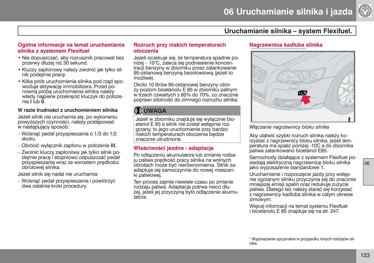 Volvo V50 instrukcja obslugi / page 124