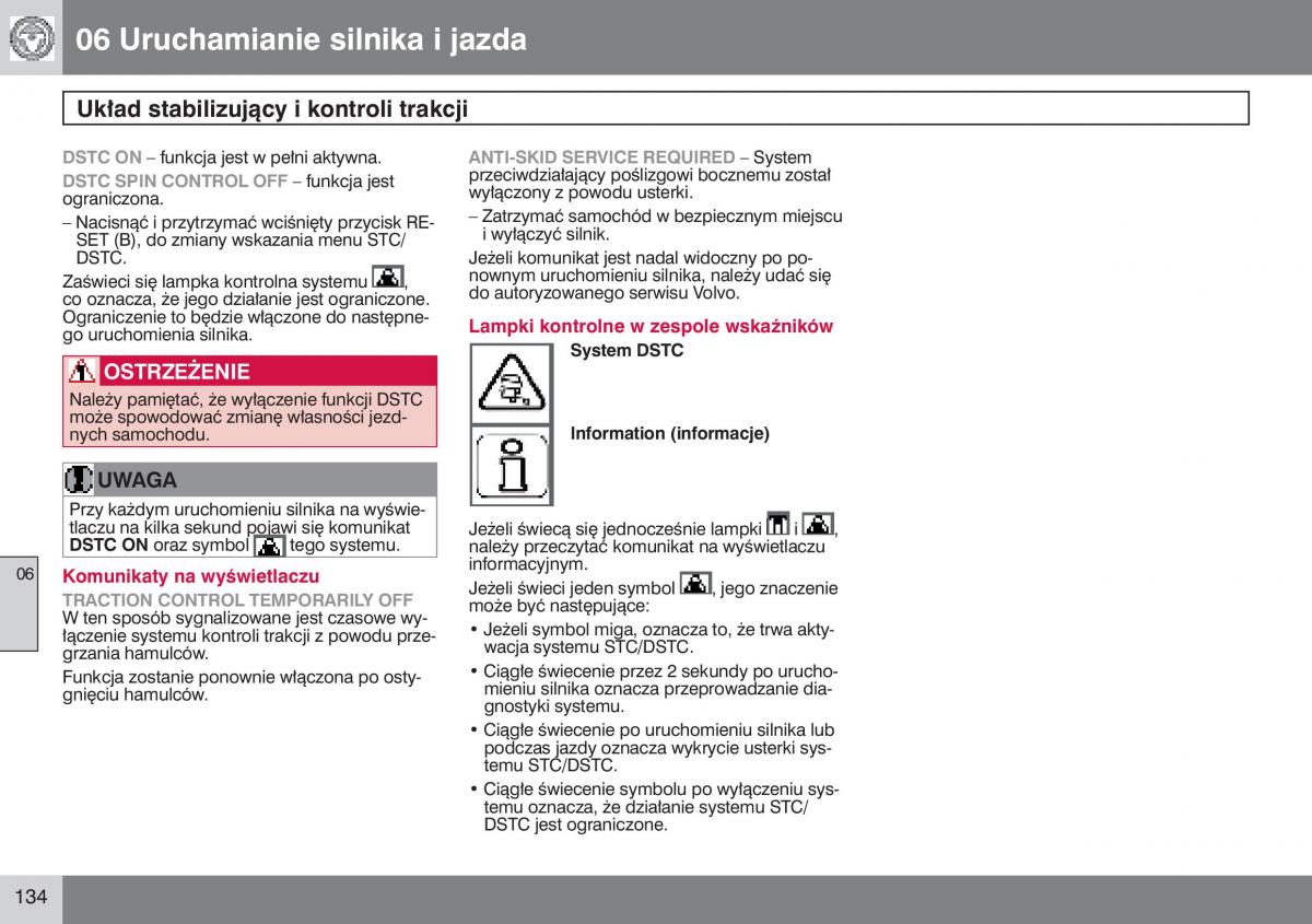 Volvo V50 instrukcja obslugi / page 135