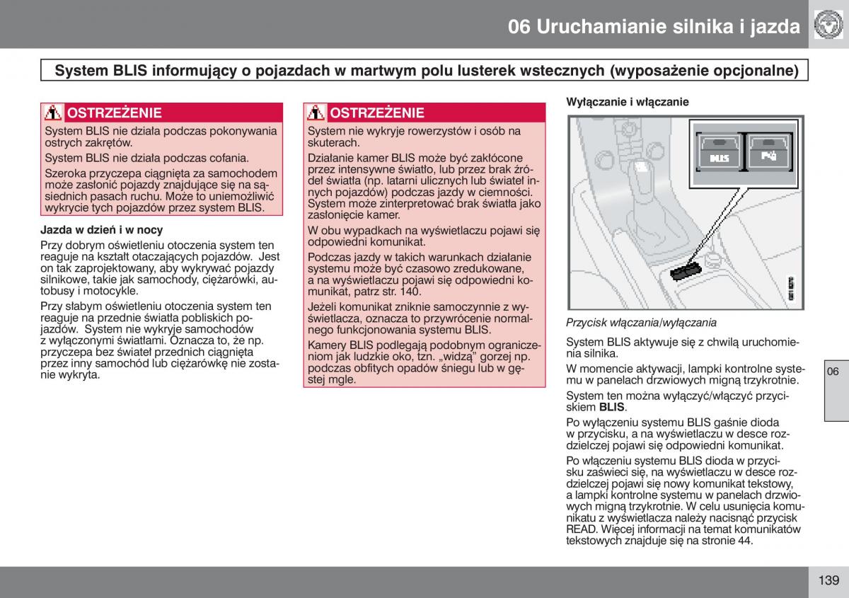 Volvo V50 instrukcja obslugi / page 140