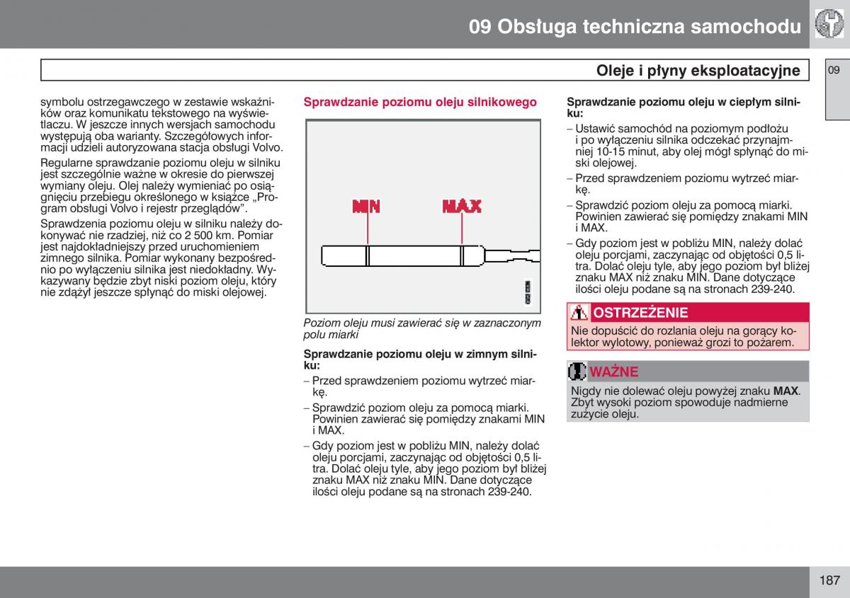 Volvo V50 instrukcja obslugi / page 188