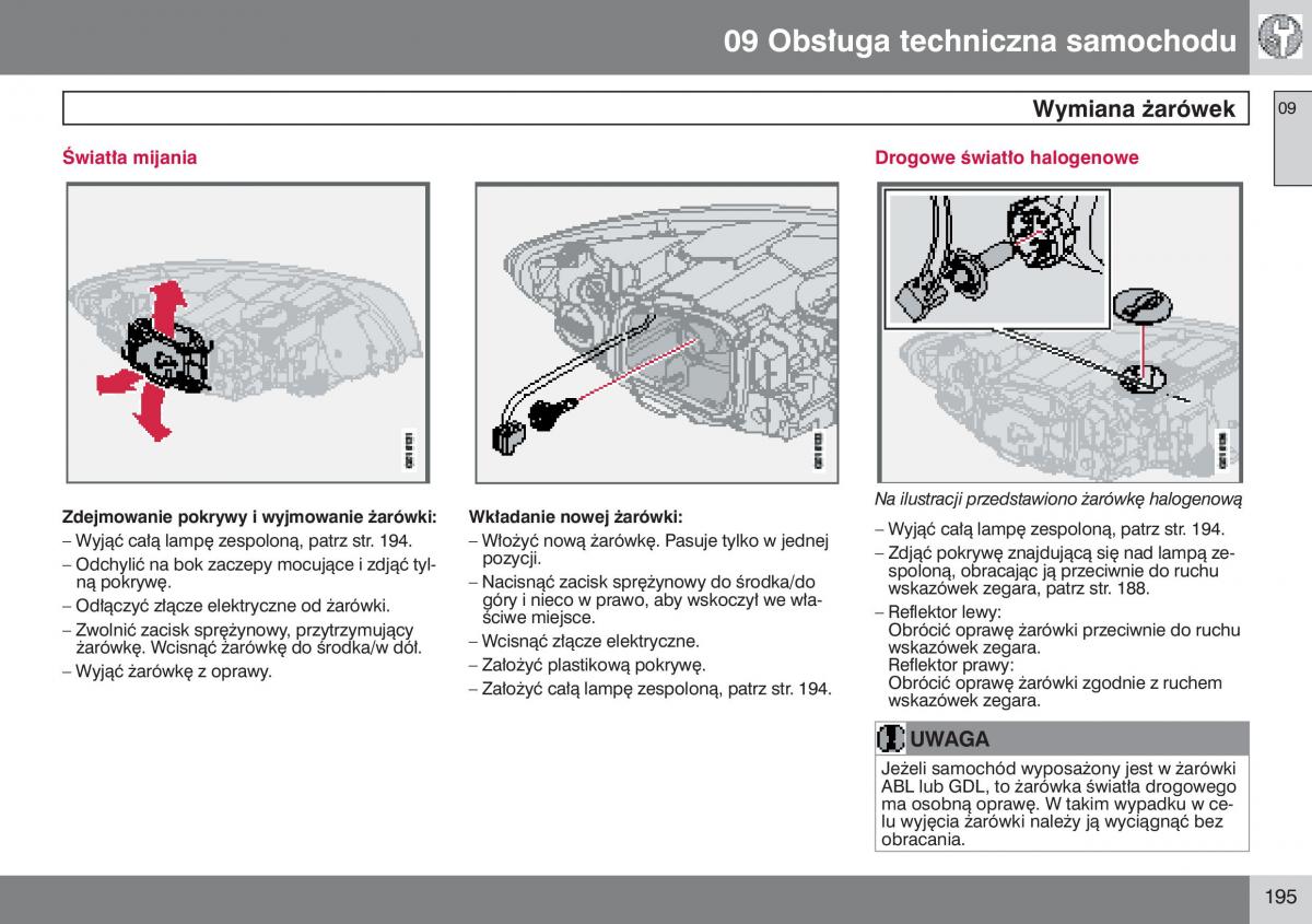 Volvo V50 instrukcja obslugi / page 196