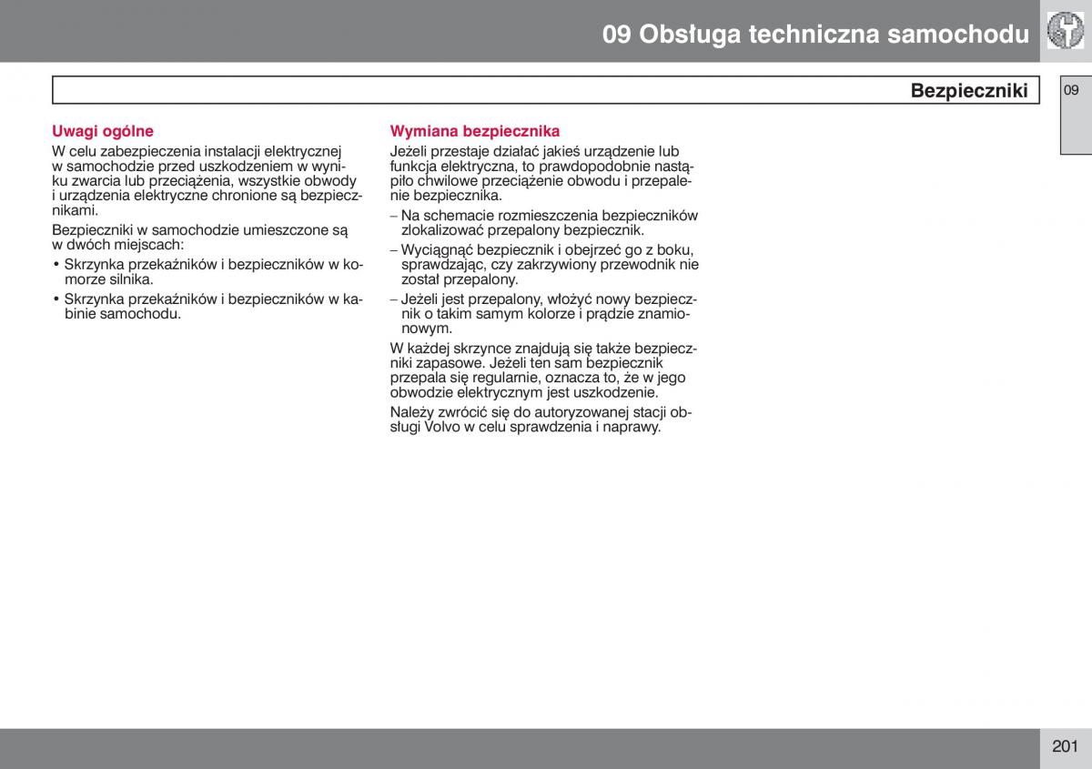 Volvo V50 instrukcja obslugi / page 202