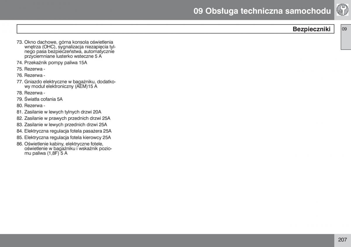 Volvo V50 instrukcja obslugi / page 208