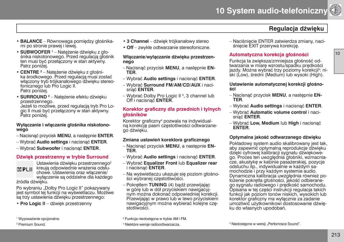 Volvo V50 instrukcja obslugi / page 214