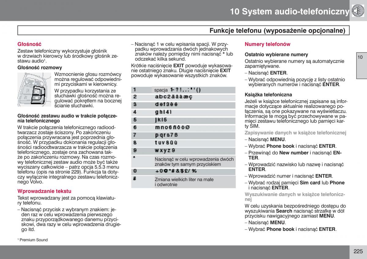 Volvo V50 instrukcja obslugi / page 226