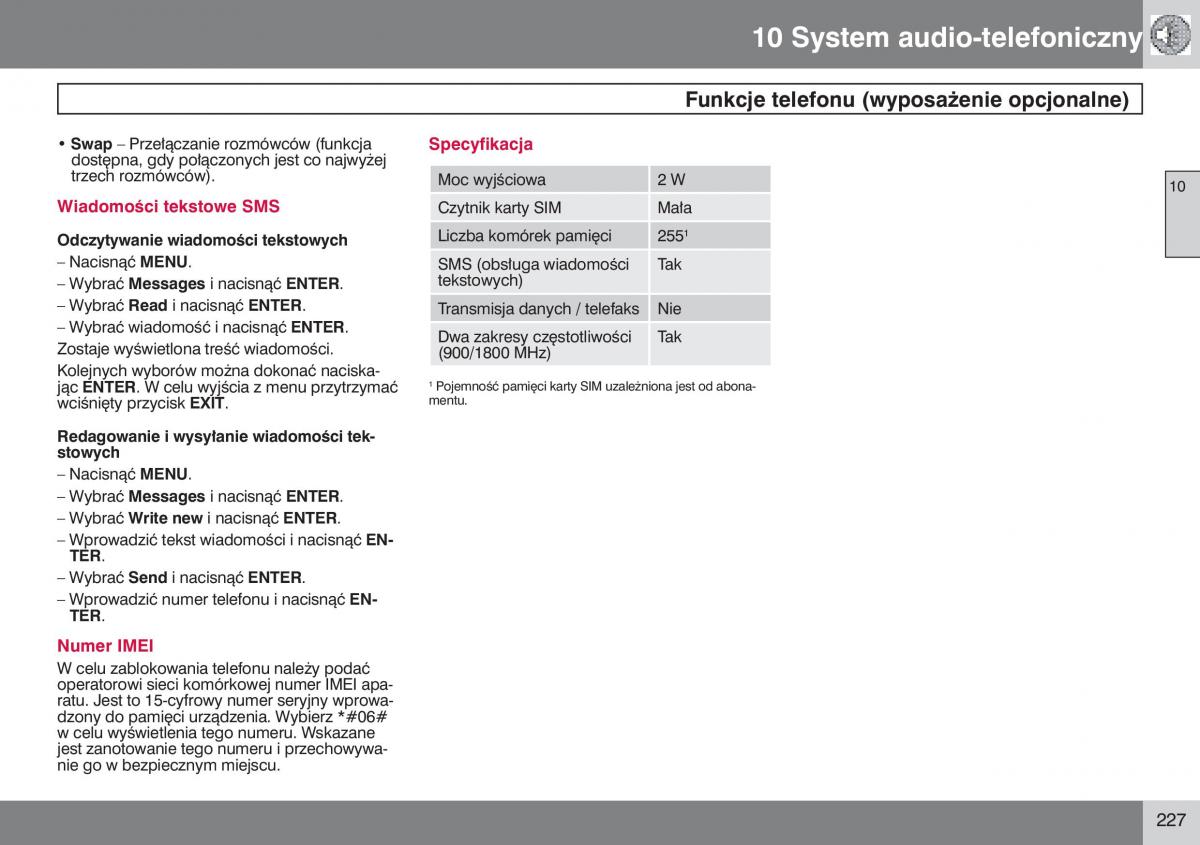 Volvo V50 instrukcja obslugi / page 228