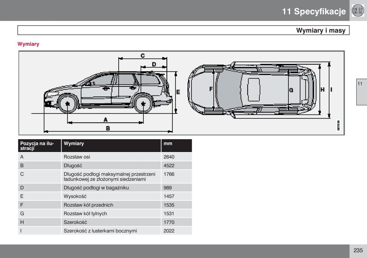 Volvo V50 instrukcja obslugi / page 236