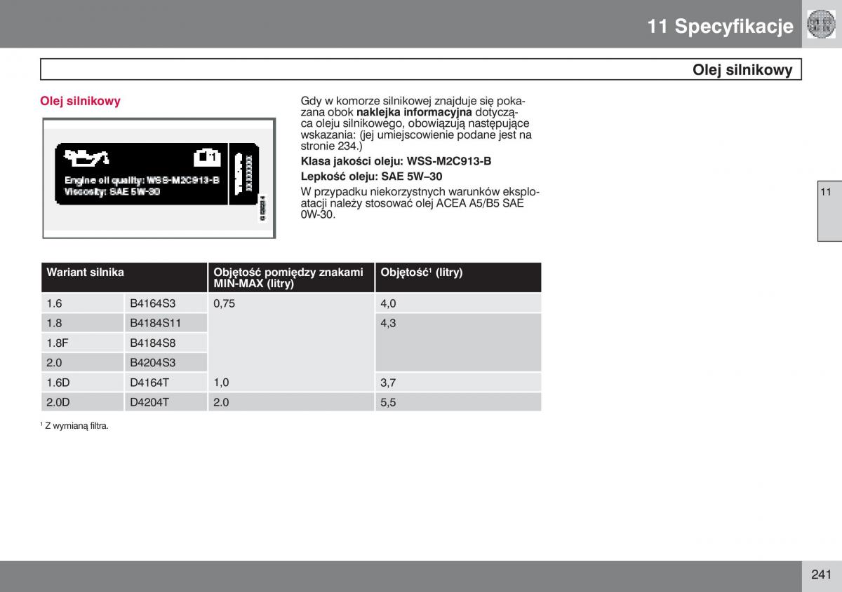 Volvo V50 instrukcja obslugi / page 242