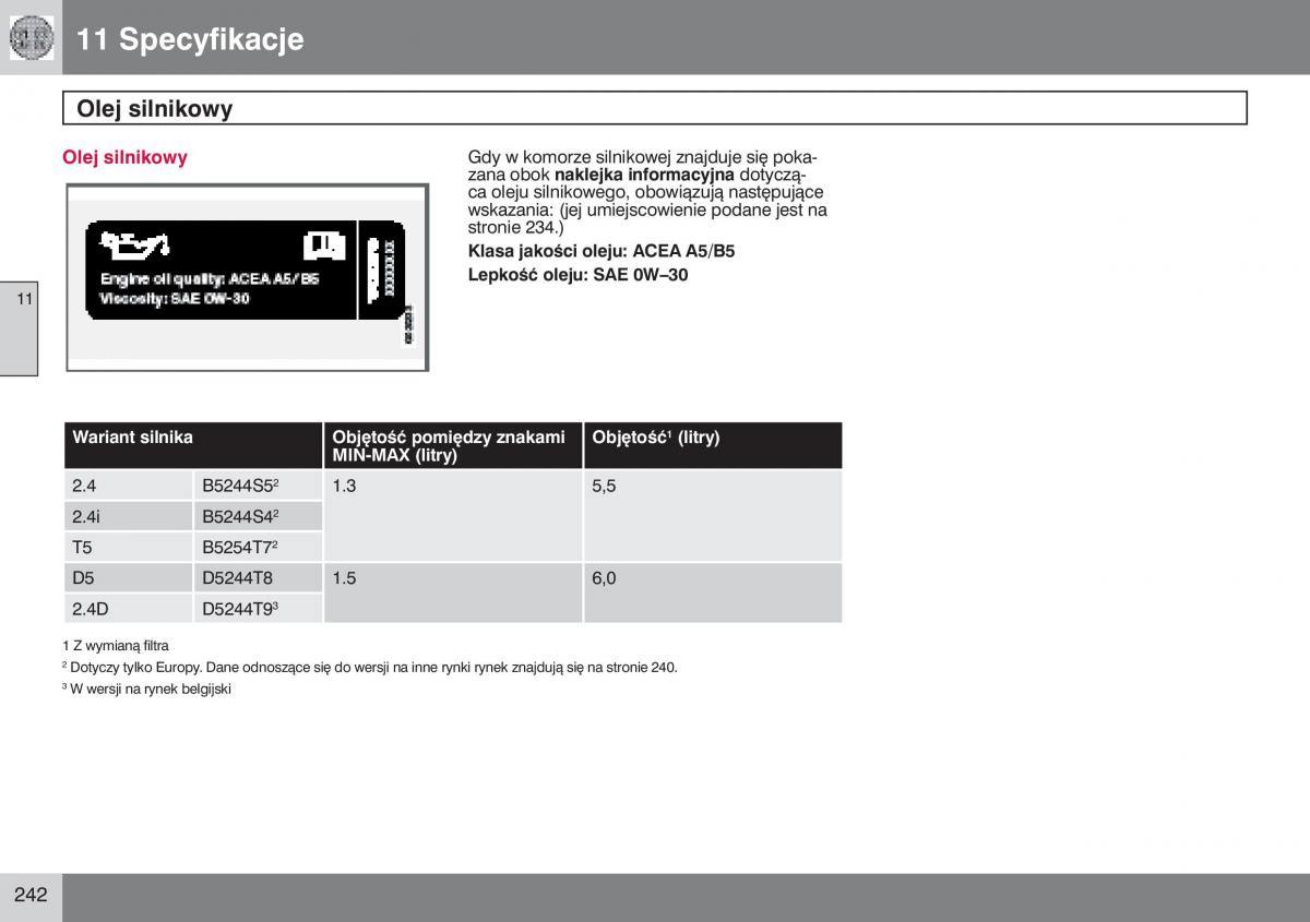 Volvo V50 instrukcja obslugi / page 243