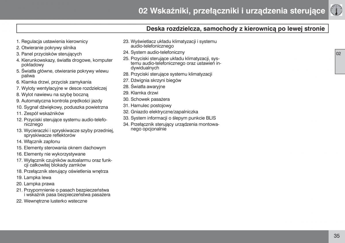 Volvo V50 instrukcja obslugi / page 36