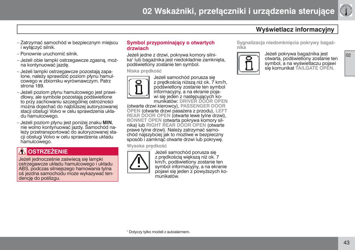 Volvo V50 instrukcja obslugi / page 44