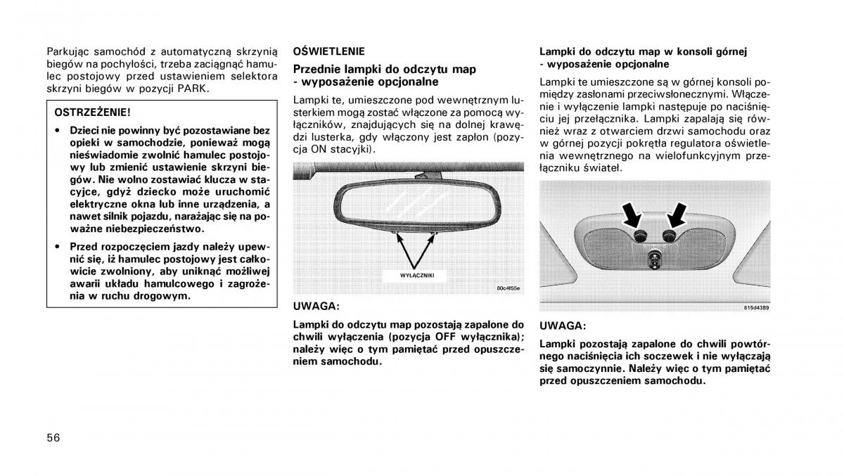 manual  Chrysler PT Cruiser instrukcja / page 57