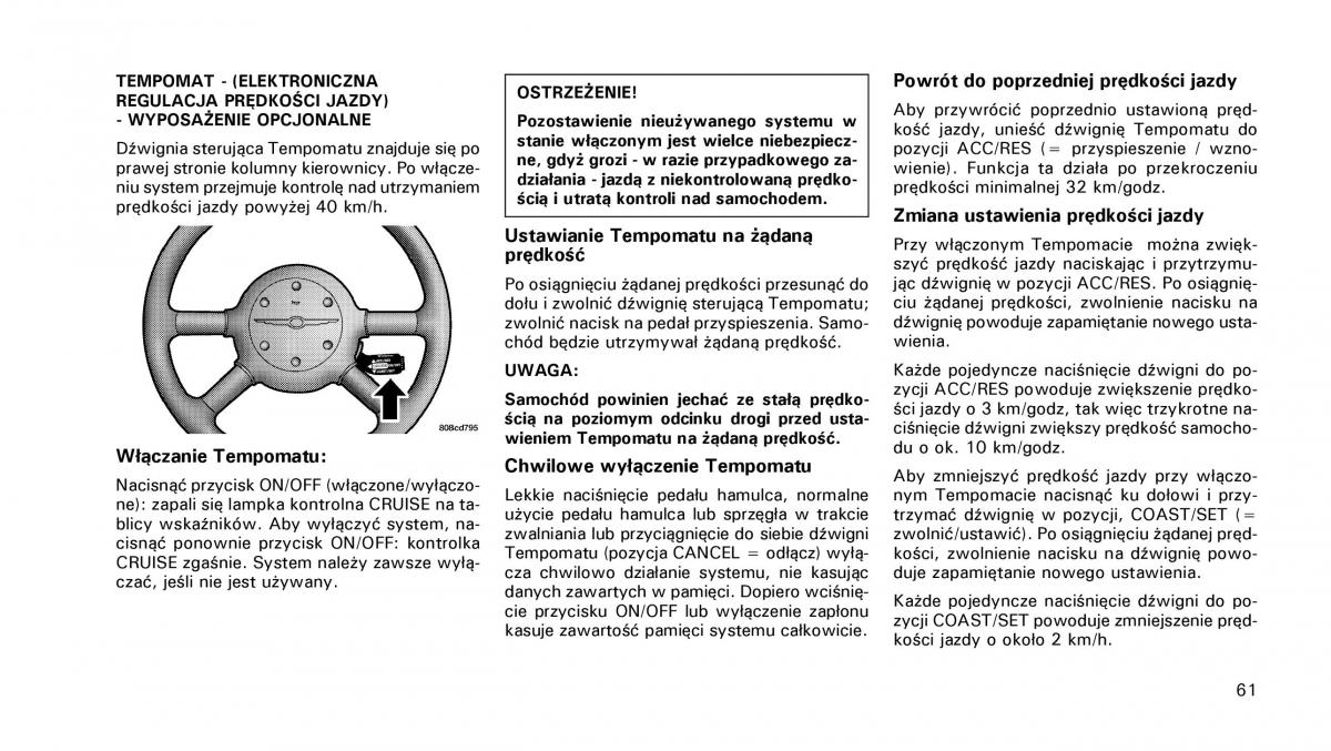 manual  Chrysler PT Cruiser instrukcja / page 62