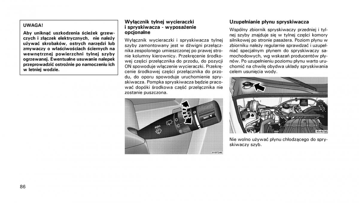 Chrysler PT Cruiser instrukcja obslugi / page 87