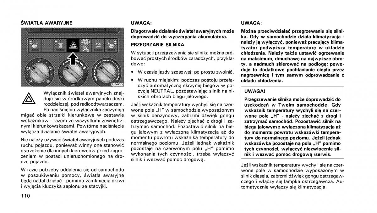 Chrysler PT Cruiser instrukcja obslugi / page 111