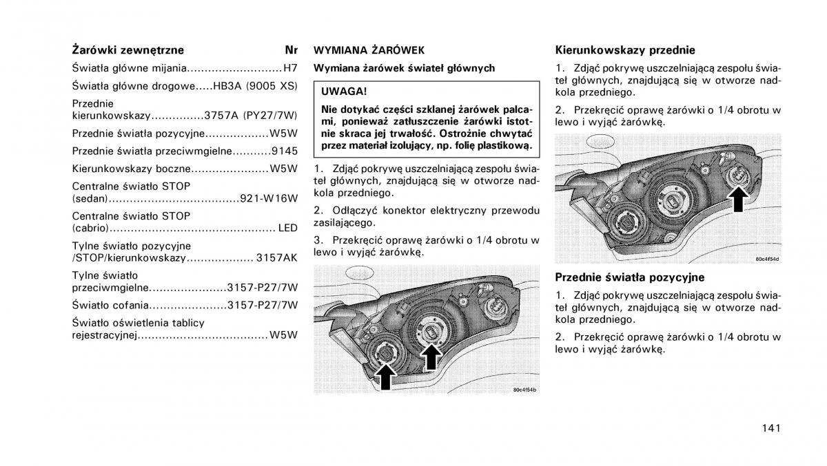 manual  Chrysler PT Cruiser instrukcja / page 142