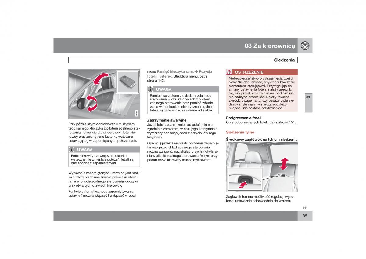 Volvo XC60 instrukcja obslugi / page 88