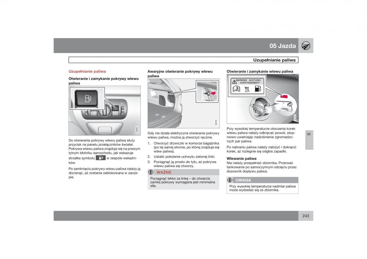 Volvo XC60 instrukcja obslugi / page 246