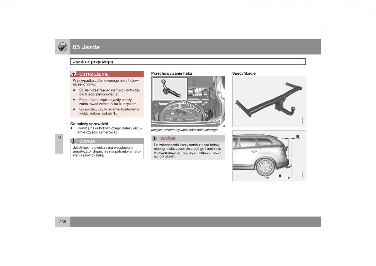 Volvo XC60 instrukcja obslugi / page 261