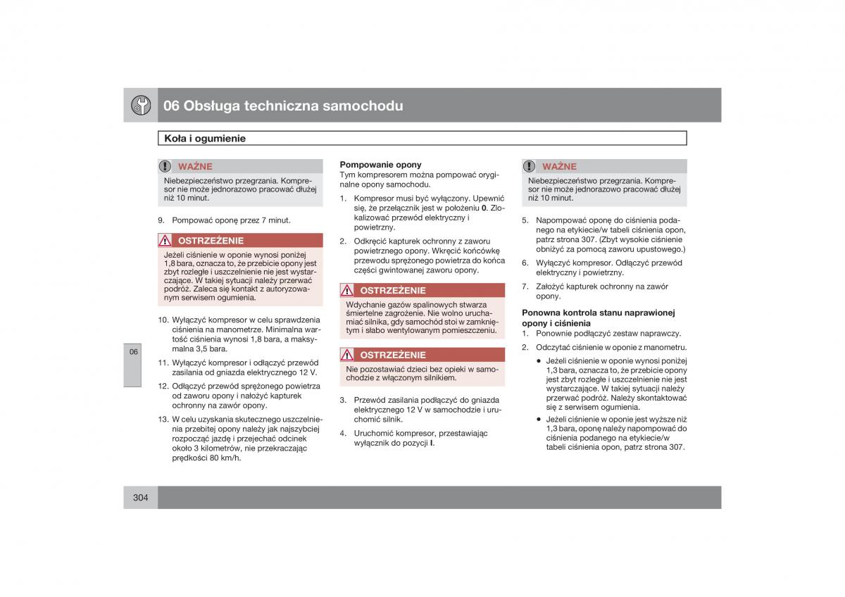 Volvo XC60 instrukcja obslugi / page 307