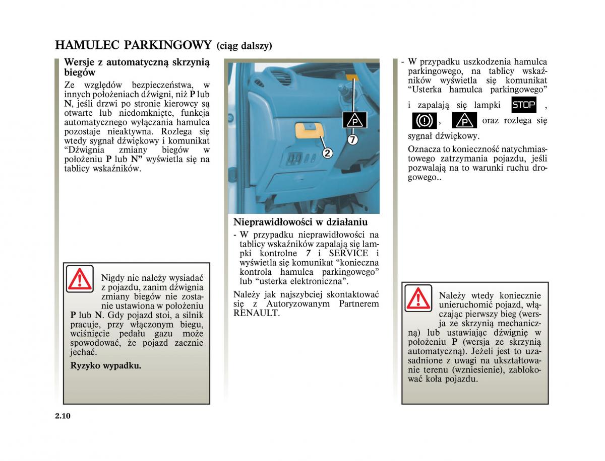 Renault Scenic II 2 Grand Scenic instrukcja obslugi / page 104