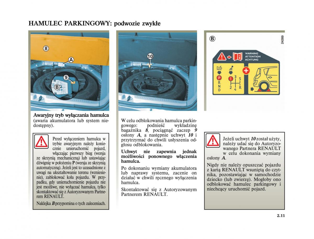 Renault Scenic II 2 Grand Scenic instrukcja obslugi / page 105