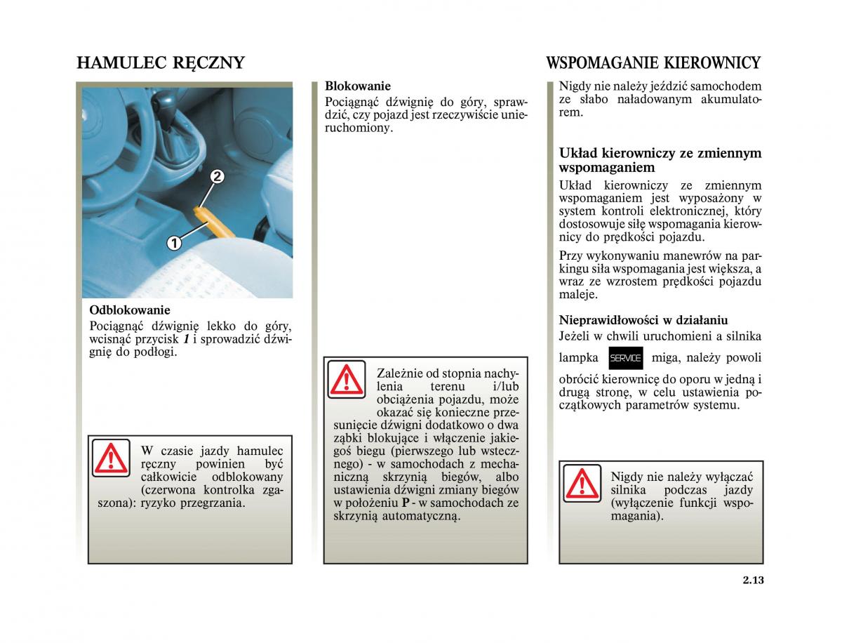 Renault Scenic II 2 Grand Scenic instrukcja obslugi / page 107